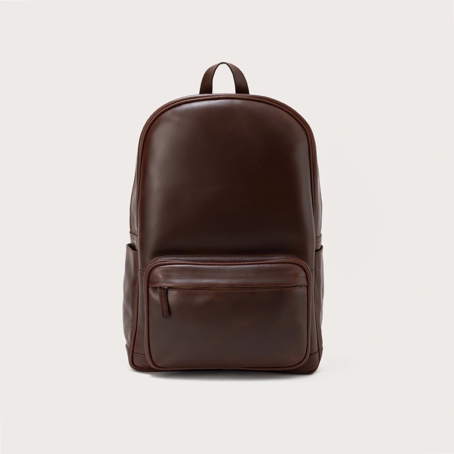 Vintage Brown Leather Backpack From Greece Vintage Greek Brown Leather Backpack Bag Outdoor Hiking  main image 2